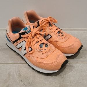 New Balance 574, Salmon & Teal, Women's size 8